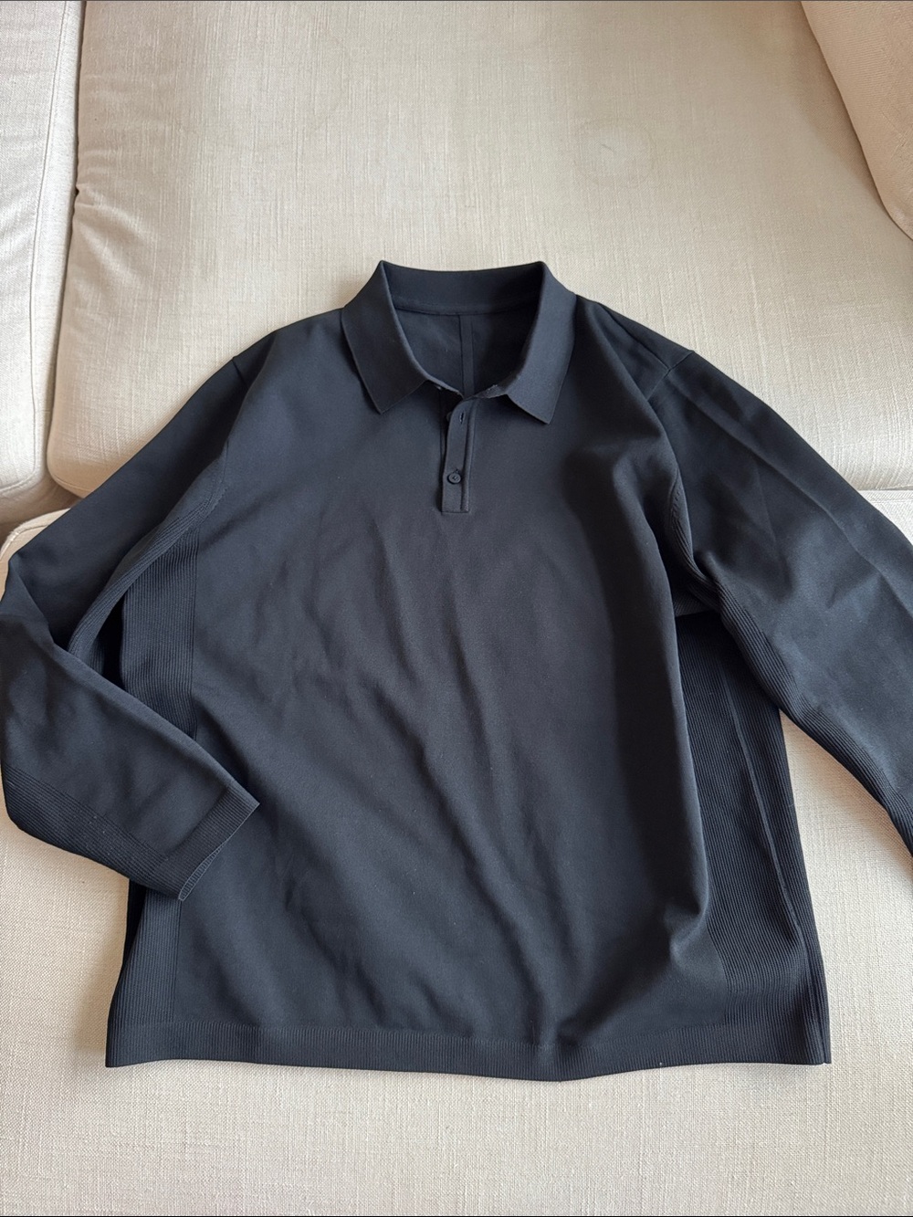 Black Lululemon knit polo